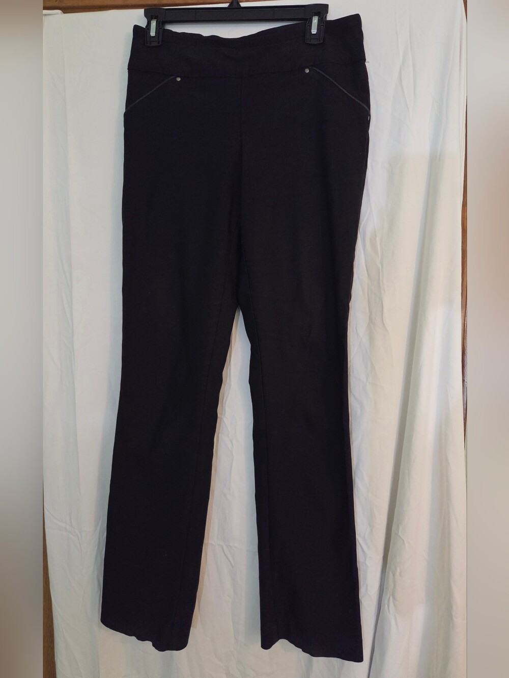 Classic Black Women's Straight-Leg Pants